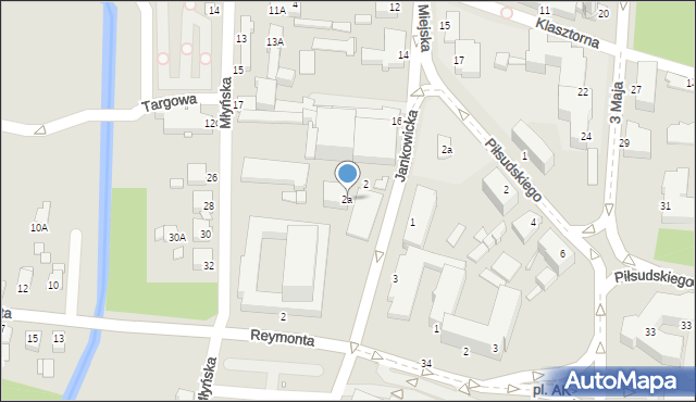 Rybnik, Jankowicka, 2a, mapa Rybnika