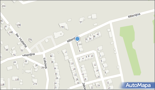 Rybnik, Jałowcowa, 1, mapa Rybnika