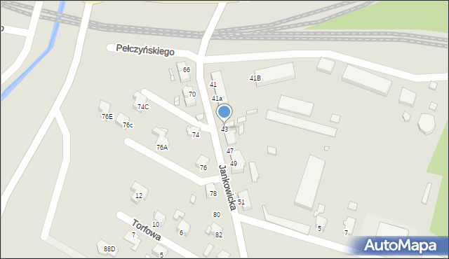 Rybnik, Jankowicka, 43, mapa Rybnika