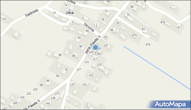 Ryczów, Jana Pawła II, 111, mapa Ryczów