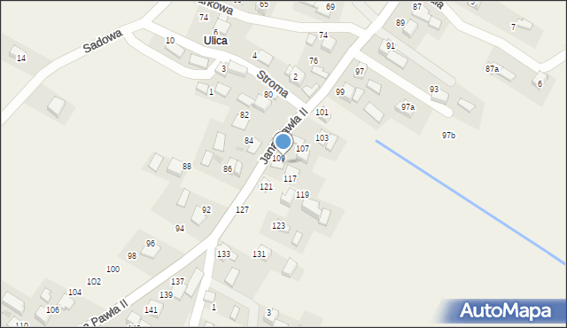 Ryczów, Jana Pawła II, 113, mapa Ryczów