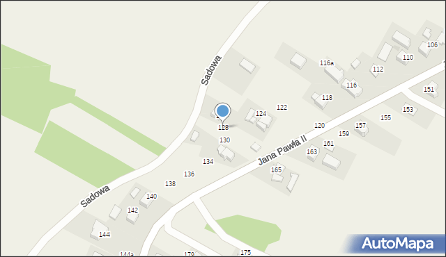 Ryczów, Jana Pawła II, 128, mapa Ryczów