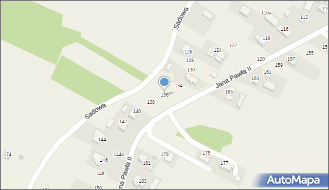 Ryczów, Jana Pawła II, 136, mapa Ryczów