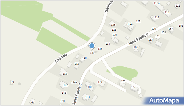 Ryczów, Jana Pawła II, 138, mapa Ryczów