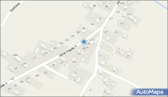 Ryczów, Jana Pawła II, 141, mapa Ryczów
