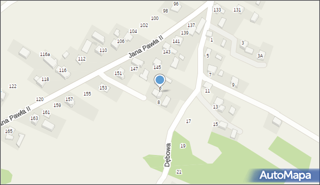 Ryczów, Jana Pawła II, 149, mapa Ryczów