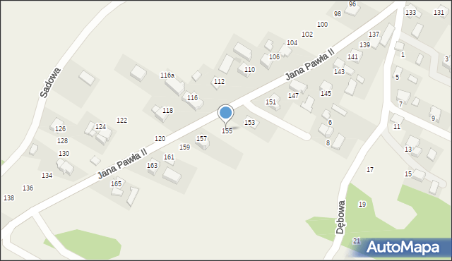 Ryczów, Jana Pawła II, 155, mapa Ryczów