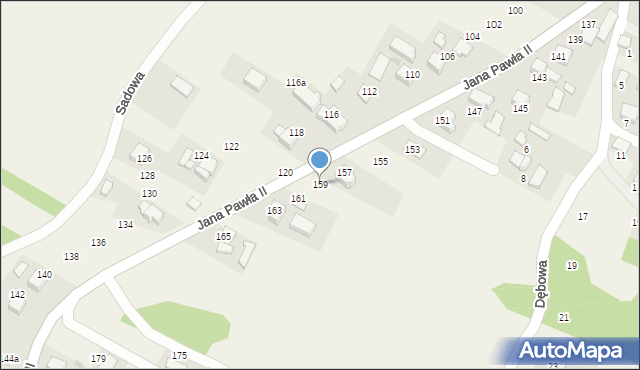 Ryczów, Jana Pawła II, 159, mapa Ryczów