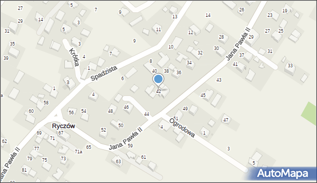 Ryczów, Jana Pawła II, 42, mapa Ryczów
