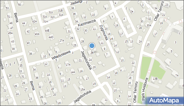 Rydułtowy, Jagiellońska, 26, mapa Rydułtowy