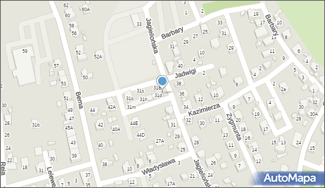 Rydułtowy, Jagiellońska, 31c, mapa Rydułtowy