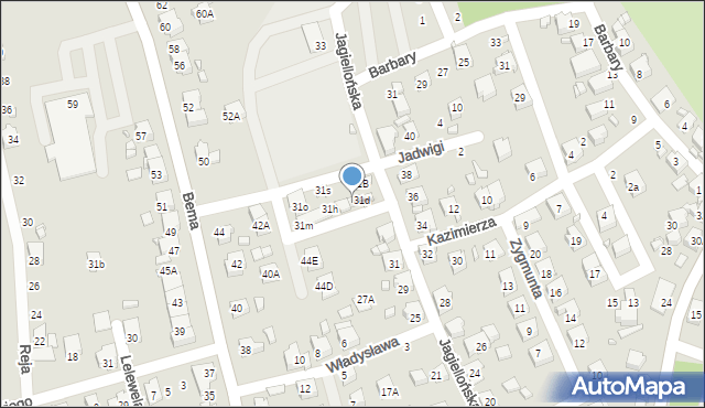 Rydułtowy, Jagiellońska, 31e, mapa Rydułtowy