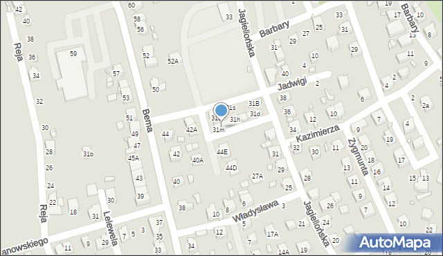 Rydułtowy, Jagiellońska, 31l, mapa Rydułtowy