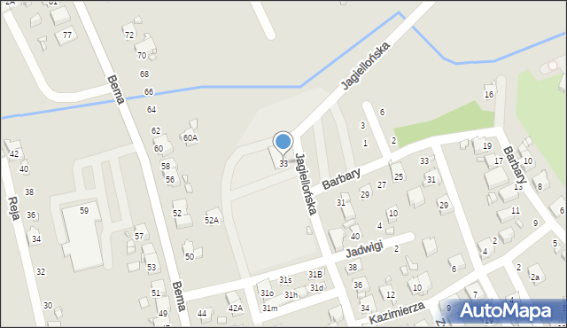 Rydułtowy, Jagiellońska, 33, mapa Rydułtowy