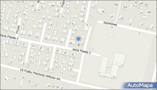 Ryki, Jana Pawła II, 39, mapa Ryki