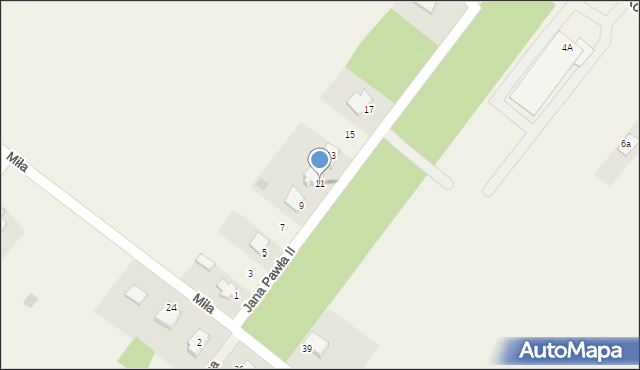 Rzekuń, Jana Pawła II, 11, mapa Rzekuń