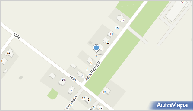 Rzekuń, Jana Pawła II, 7, mapa Rzekuń