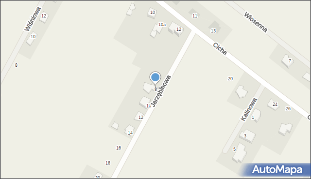 Rzekuń, Jarzębinowa, 8, mapa Rzekuń