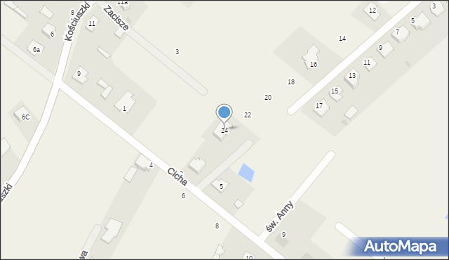 Rzekuń, Jaśminowa, 24, mapa Rzekuń