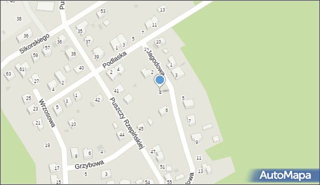 Rzepin, Jagodowa, 4, mapa Rzepin