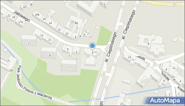 Rzeszów, Jałowego Józefa, ks., 1, mapa Rzeszów