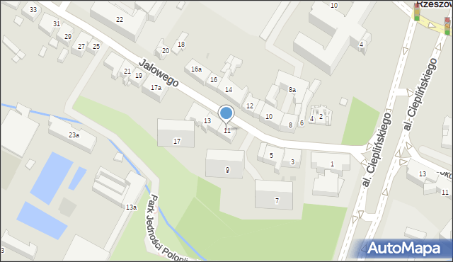 Rzeszów, Jałowego Józefa, ks., 11, mapa Rzeszów