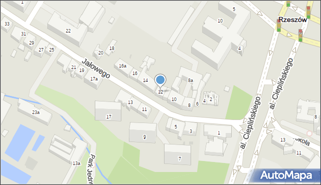 Rzeszów, Jałowego Józefa, ks., 12, mapa Rzeszów