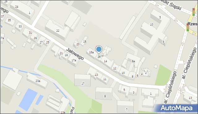Rzeszów, Jałowego Józefa, ks., 16, mapa Rzeszów