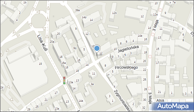 Rzeszów, Jagiellońska, 14a, mapa Rzeszów