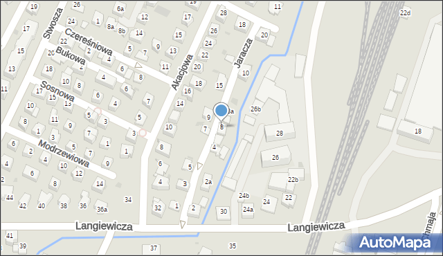 Rzeszów, Jaracza Stefana, 8, mapa Rzeszów