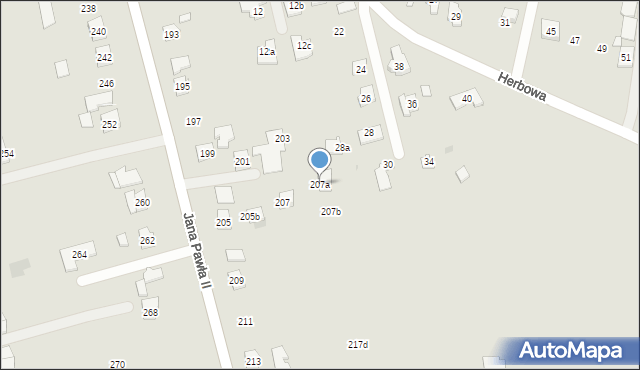 Rzeszów, Jana Pawła II, 207a, mapa Rzeszów