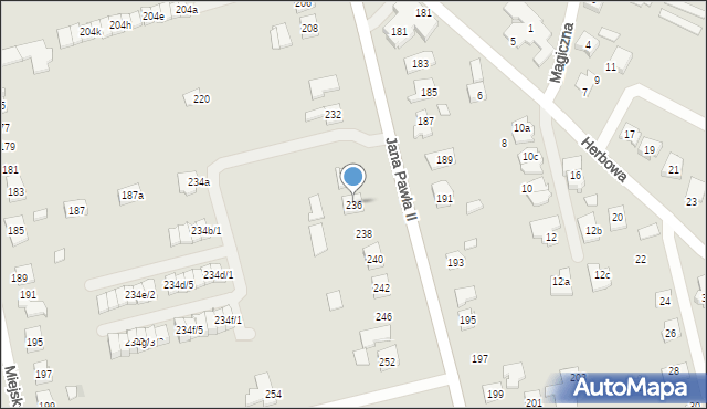 Rzeszów, Jana Pawła II, 236, mapa Rzeszów