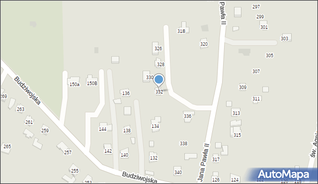 Rzeszów, Jana Pawła II, 332, mapa Rzeszów