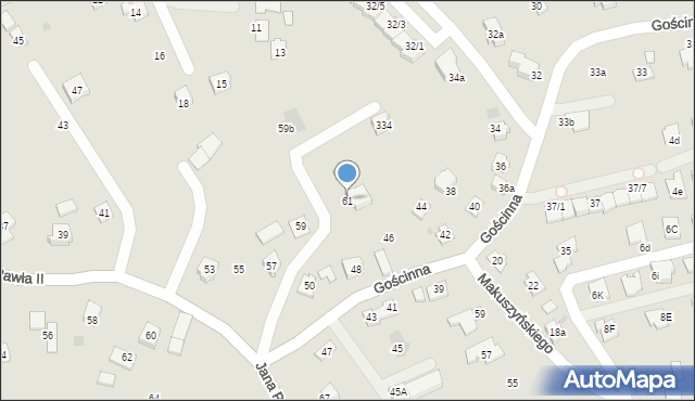 Rzeszów, Jana Pawła II, 61, mapa Rzeszów