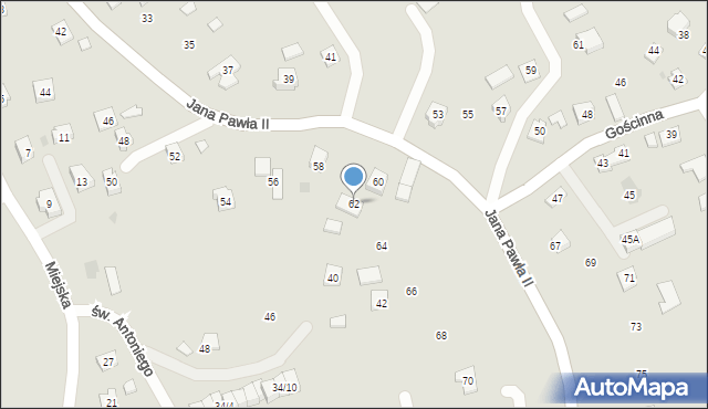 Rzeszów, Jana Pawła II, 62, mapa Rzeszów