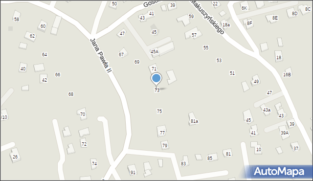 Rzeszów, Jana Pawła II, 73, mapa Rzeszów