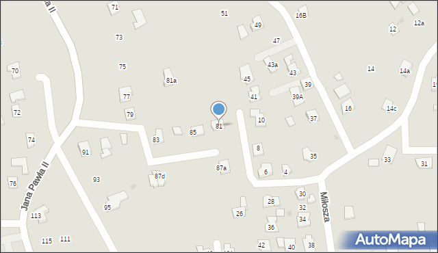 Rzeszów, Jana Pawła II, 81, mapa Rzeszów
