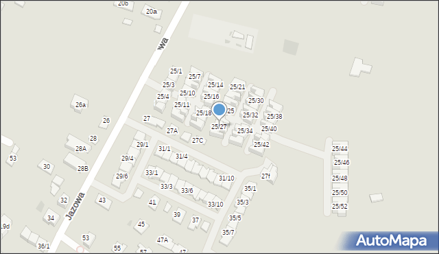 Rzeszów, Jazowa, 25/27, mapa Rzeszów