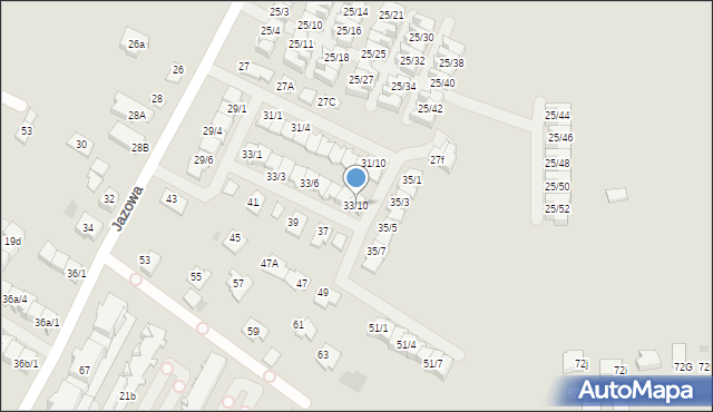 Rzeszów, Jazowa, 33/10, mapa Rzeszów