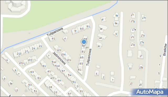 Rzeszów, Jaśminowa, 8/2, mapa Rzeszów