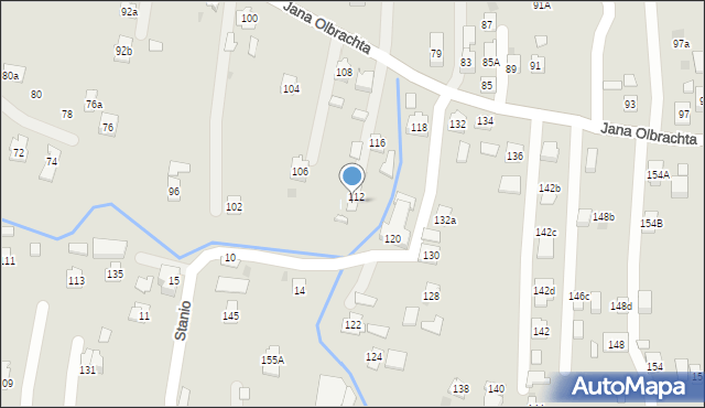 Rzeszów, Jana Olbrachta, 112a, mapa Rzeszów