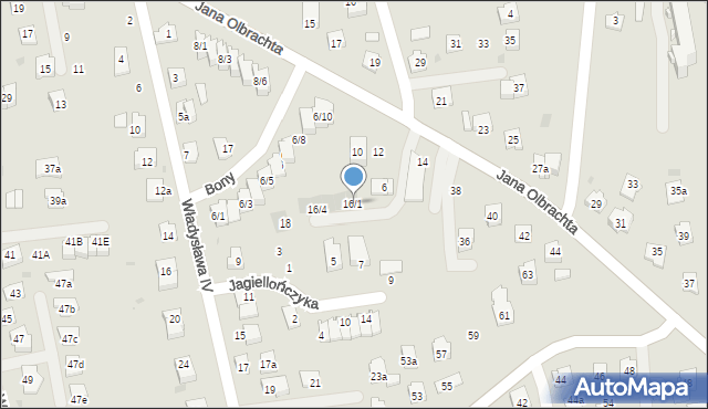 Rzeszów, Jana Olbrachta, 16/1, mapa Rzeszów