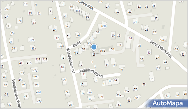 Rzeszów, Jana Olbrachta, 18, mapa Rzeszów