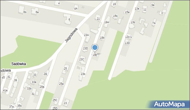 Sadowa, Jagodowa, 19c, mapa Sadowa