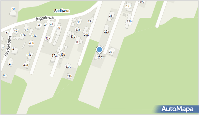 Sadowa, Jagodowa, 25D, mapa Sadowa