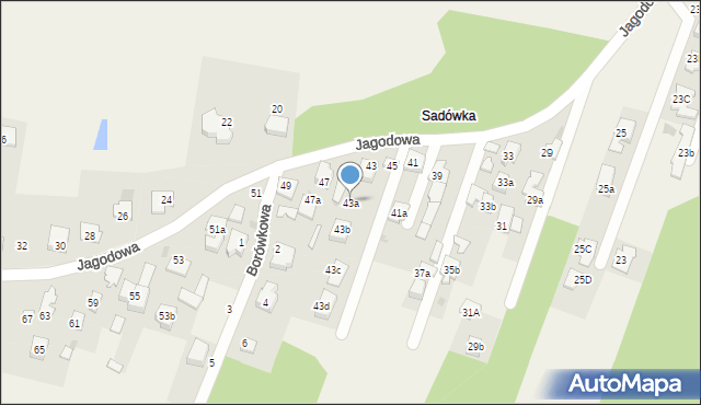 Sadowa, Jagodowa, 43a, mapa Sadowa