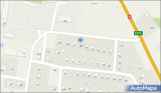 Sadowie, Jacentów, 56, mapa Sadowie