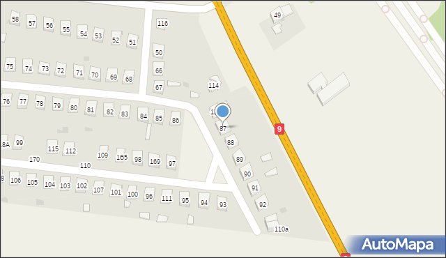 Sadowie, Jacentów, 87, mapa Sadowie