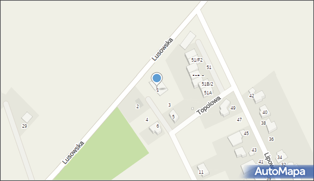 Sady, Jaworowa, 1, mapa Sady