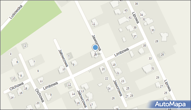 Sady, Jaworowa, 18, mapa Sady